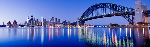 istock Sydney Harbour Bridge and City Skyline in Australia 108351334