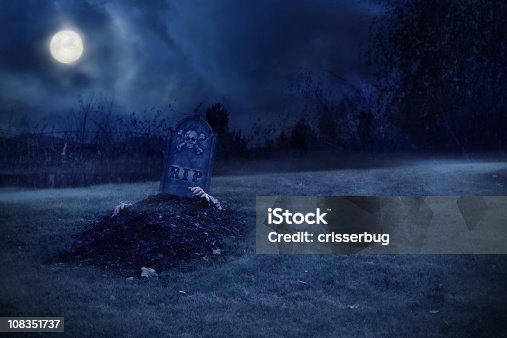 istock Zombie Rising From Grave 108351737