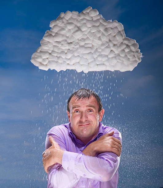 istock Businessman gets rained on by storm cloud 108351785