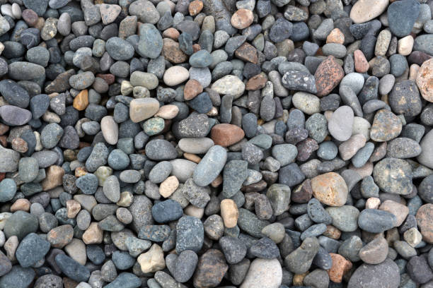 istock Beach stones background. Top view. 1083517884