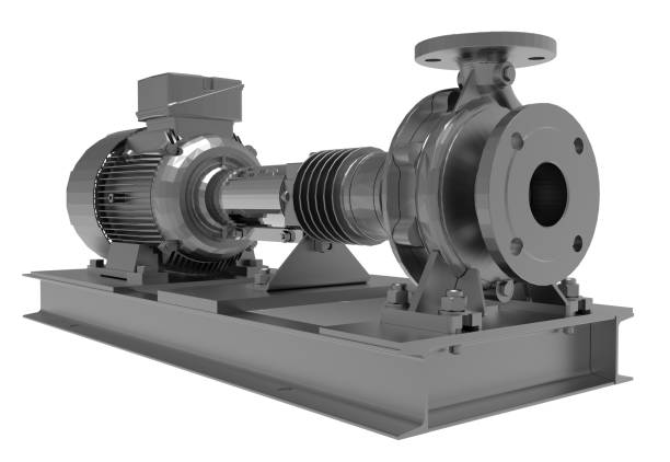 istock Electric water pump 3d illustration isolated on the white background 1083520704