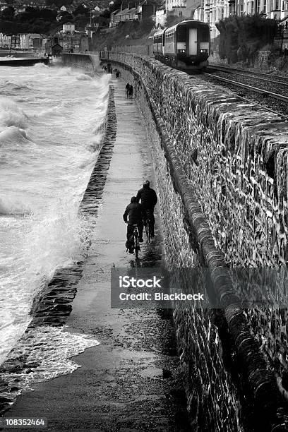 Dawlish Storm Stock Photo - Download Image Now - Devon, Bicycle, Cycling