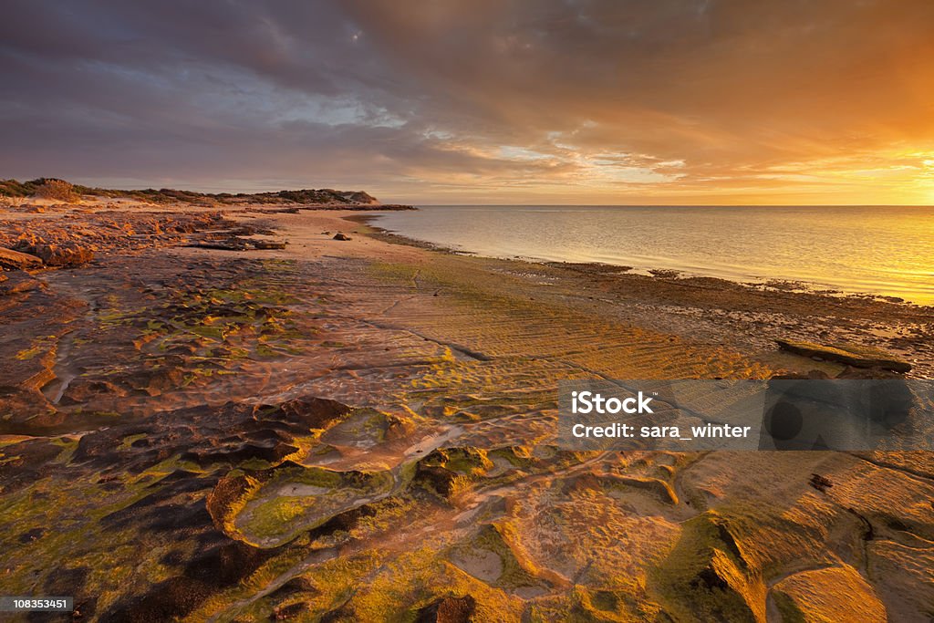Sunset on the coast of Cape Range NP, Western Australia  Ningaloo Reef Stock Photo