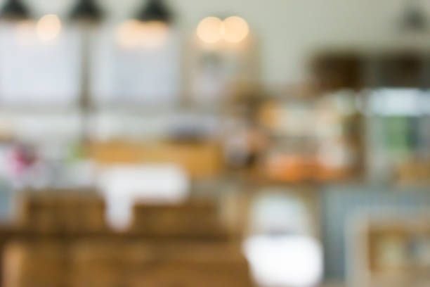 istock Cafe blur background with bokeh light. Restaurant abstract blur. 1083535032