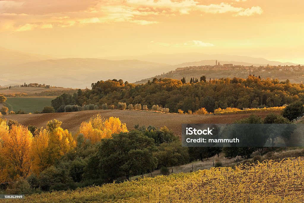 Atardecer en Toscana - Foto de stock de Otoño libre de derechos