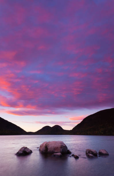 Acadia National Park is a 47,000-acre Atlantic coast recreation area primarily on Maine's Mount Desert Island. Its landscape is marked by woodland, rocky beaches and glacier-scoured granite peaks. Among the wildlife are moose, bear, whales and seabirds.