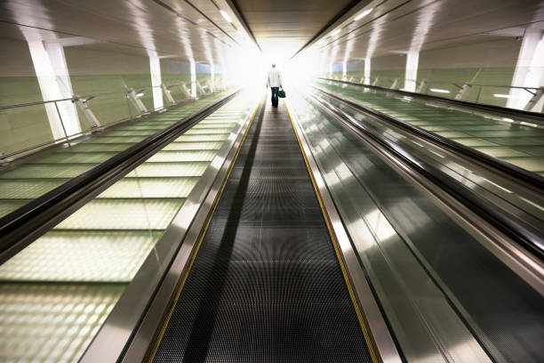 istock Businessman travelling into the light. 108353967