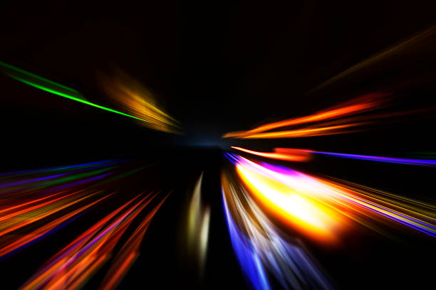 istock Speed motion blur colorful light 1083543760