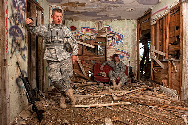 istock Special ops military soldier resting in an abandoned house 108355454