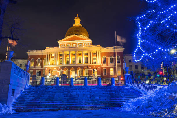 istock Boston state house illuminated at night 1083556508