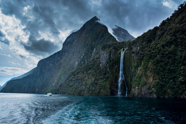 istock Milford Sound mountain landscape during cloudy day 1083558588