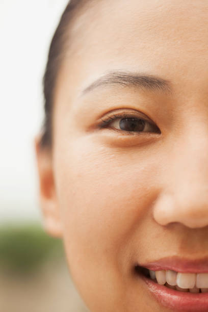 Close up of Chinese woman's face