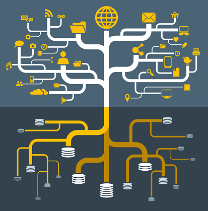 File Tree Network Graph Network File Storage Scheme Tree Stock Illustration - Download Image ...