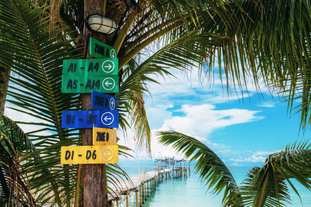 istock Sign at the sea. 1083562278