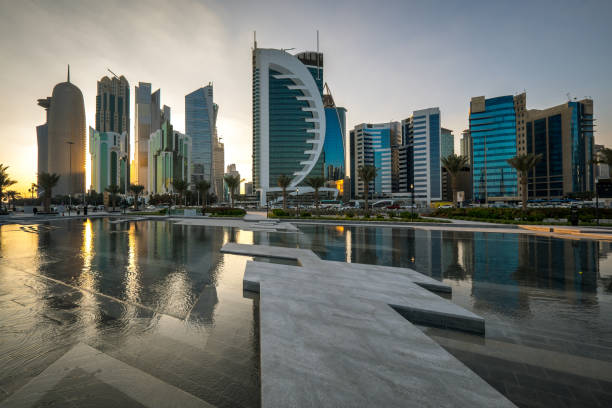 istock Al Dafna Towers on Corniche Park, Doha Qatar 1083567192