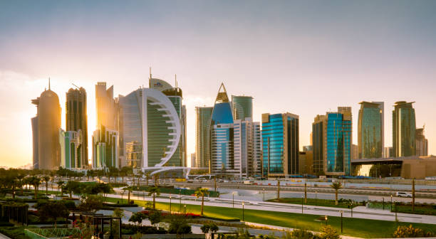 istock Al Dafna Towers on Corniche Park, Doha Qatar 1083567446