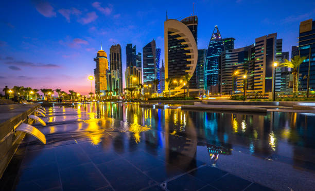 istock Al Dafna Towers on Corniche Park, Doha Qatar 1083567878