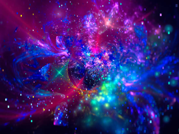 istock Blurred fractal background with sparks - abstract digitally generated image 1083569384