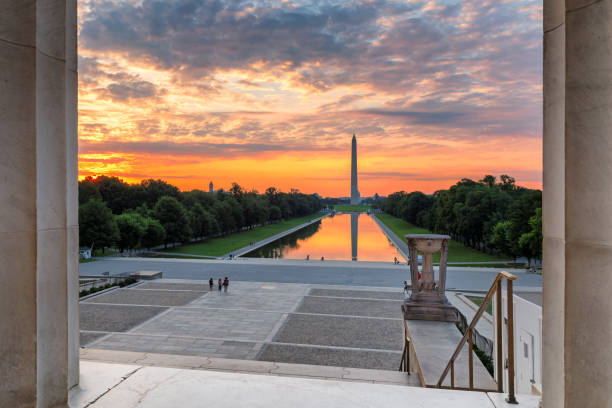istock Washington Monument at Sunrise by Lincoln Memorial 1083569890