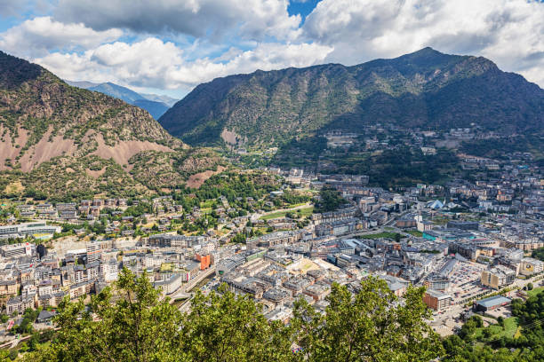 istock Andorra La Vella Pyrenees Mountains Aerial View 1083571390