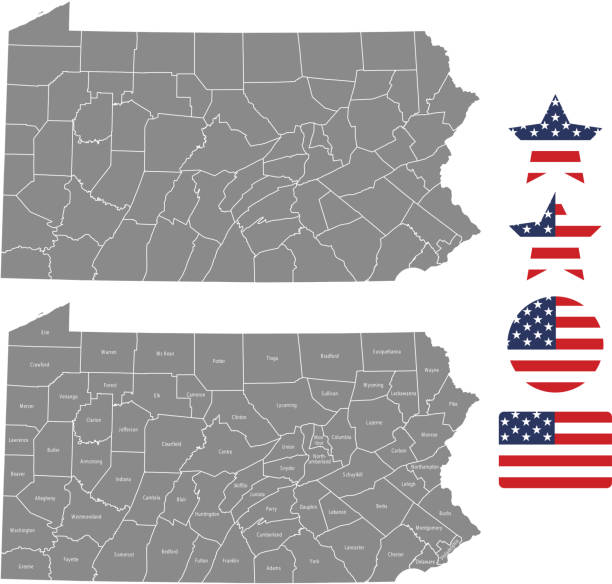 10+ Contea Di Wayne Pennsylvania Illustrazioni Foto stock, immagini e