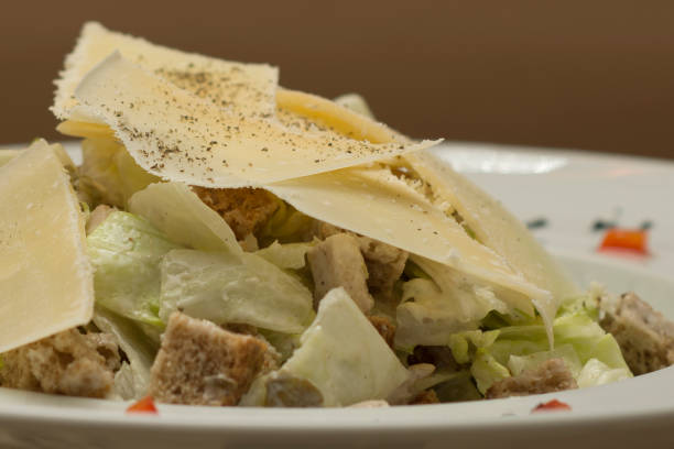 istock Caeser Salad with chicken fillet, white plate 1083590576