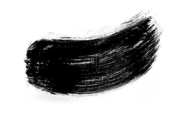 istock Black color graphic patches graphic brush strokes design effect element for background 1083605268
