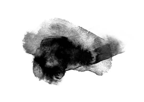 istock Black color graphic patches graphic brush strokes design effect element for background 1083605308