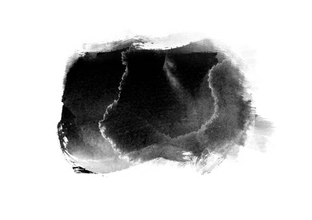 istock Black color graphic patches graphic brush strokes design effect element for background 1083605322