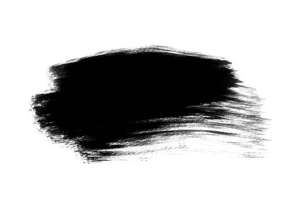 istock Black color graphic patches graphic brush strokes design effect element for background 1083605356