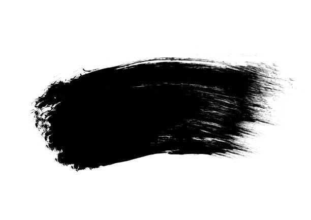 istock Black color graphic patches graphic brush strokes design effect element for background 1083605740
