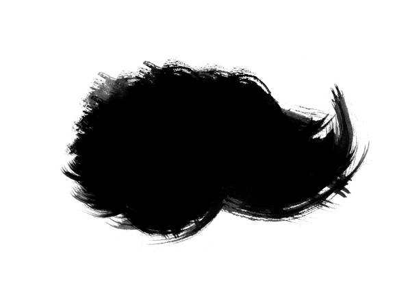 istock Black color graphic patches graphic brush strokes design effect element for background 1083605744