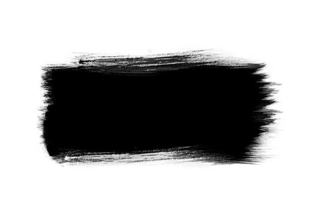 istock Black color graphic patches graphic brush strokes design effect element for background 1083605770