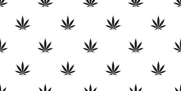 Marijuana Seamless Pattern Cannabis Vector Weed Leaf Scarf Isolated Repeat  Wallpaper Tile Background Stock Illustration - Download Image Now - iStock