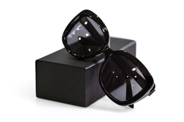 istock Fashionable sunglasses with box on white background 1083608792
