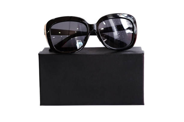 istock Fashionable sunglasses with box on white background 1083608796