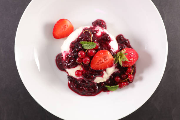 istock panna cotta with berry sauce 1083609090