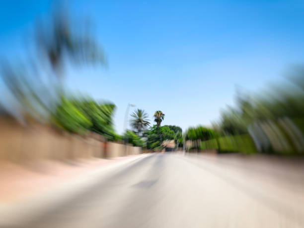 istock Street in Rishon Le Zion, Israel. Abstract motion blur effect 1083611104