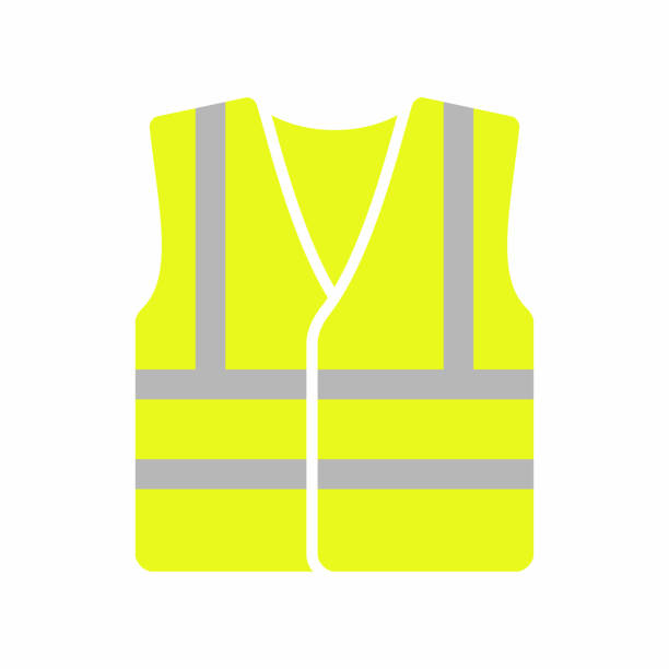 High visibility vest icon Vector icon isolated on white background waistcoat stock illustrations