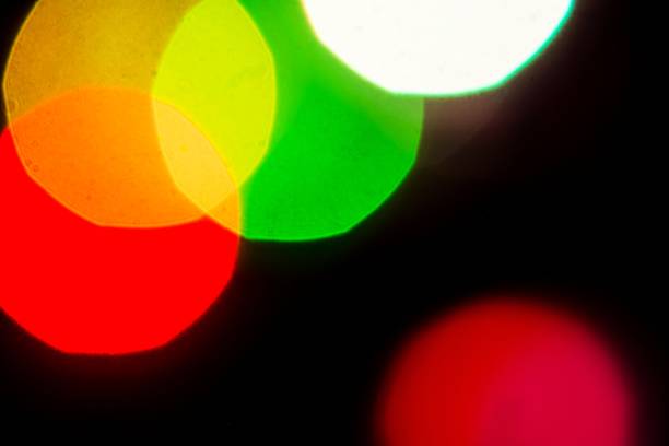 istock Shining colorful big circle bokeh on black. 1083625218