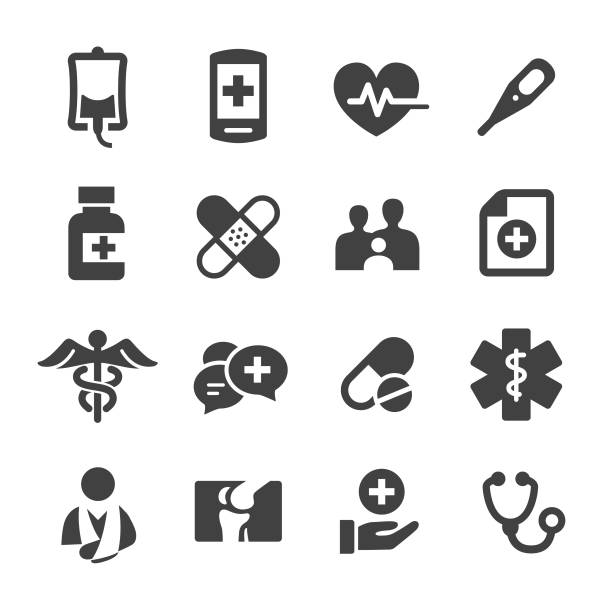 Medicine Icons - Acme Series Medicine, healthcare, emergency medicine stock illustrations