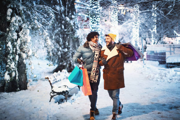 istock Christmas street shopping. 1083627234