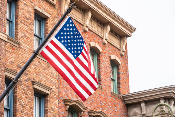 istock Beautiful american or usa flag 1083629764