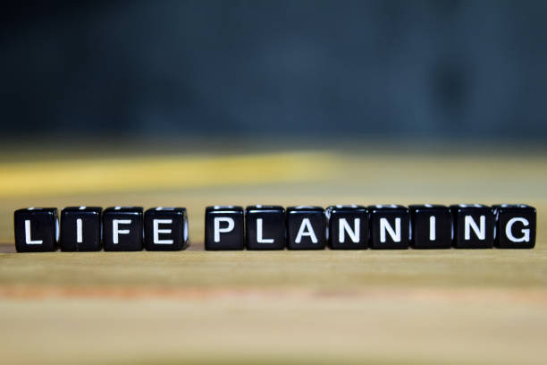 istock Life Planning concept wooden blocks on the table 1083635438