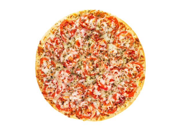 istock Pizza Margherita with mozzarella cheese,tomatoes and basil 1083637198