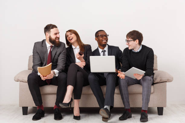 istock Young business people discuss marketing strategy 1083639264