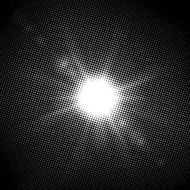 Vector illustration of Halftone Dots Of a Lens Flare Star Space