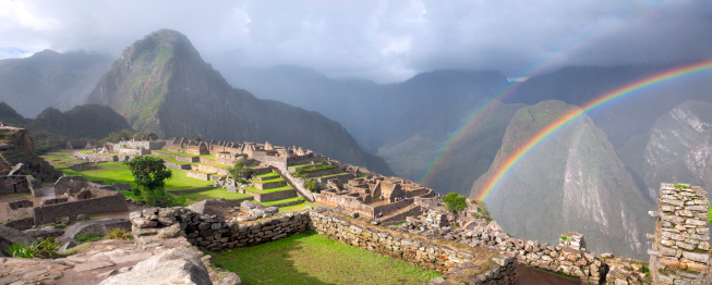 Amazing light effect at the famous Inca site