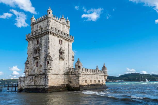 istock The Belem tower and the Tagus river 1083664660
