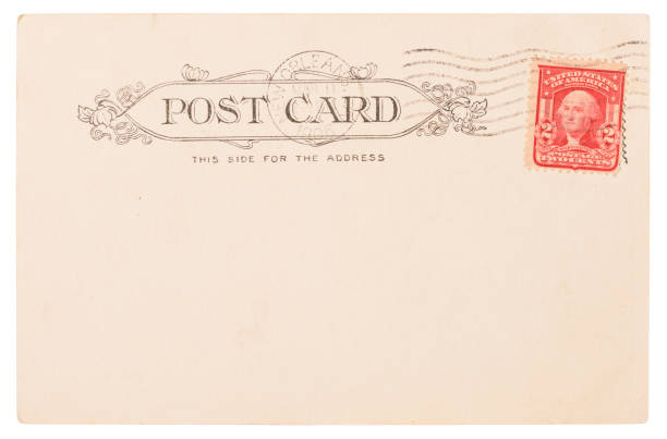 istock Antique blank post card from USA circa 1906 1083670314